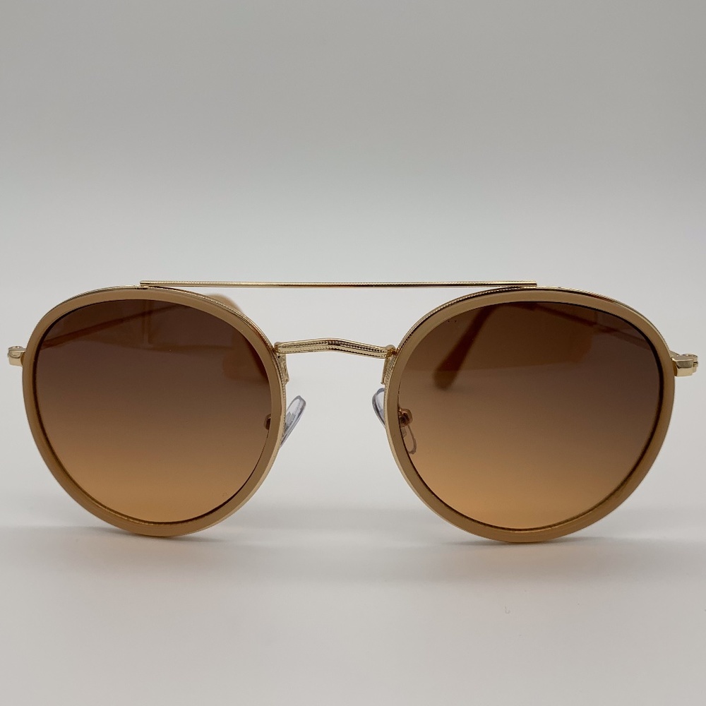 Cutout aviator sunglasses - Caramel color